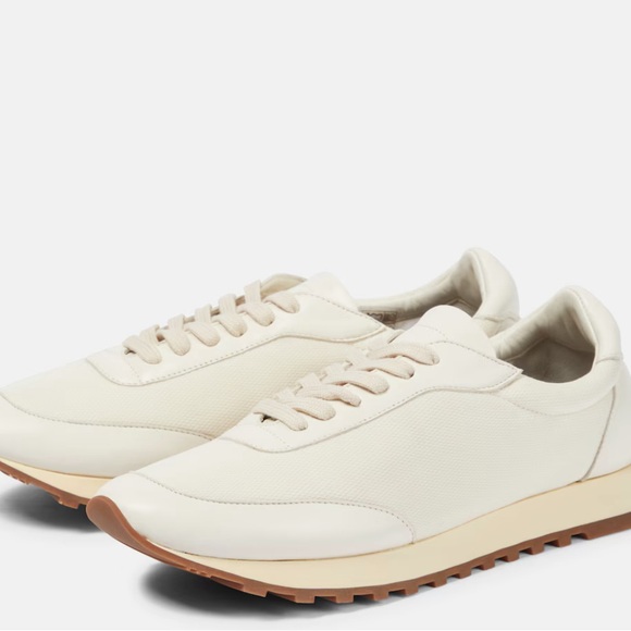 The Row Cream and Brown Women's Low-Top Sneakers - Picture 3 of 6